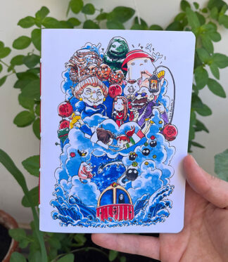 Caderno artesanal A viagem de Chihiro (com e sem pauta)