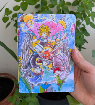 Caderno artesanal O castelo animado (com e sem pauta)