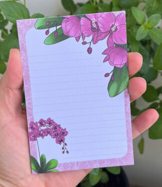 Bloquinho de notas com imã Orquídea