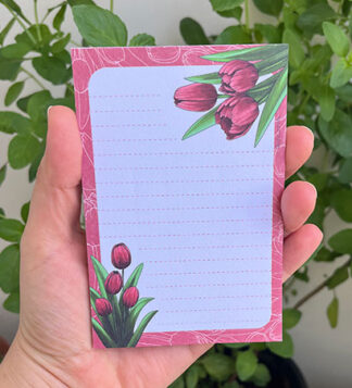 Bloquinho de notas com imã Amor